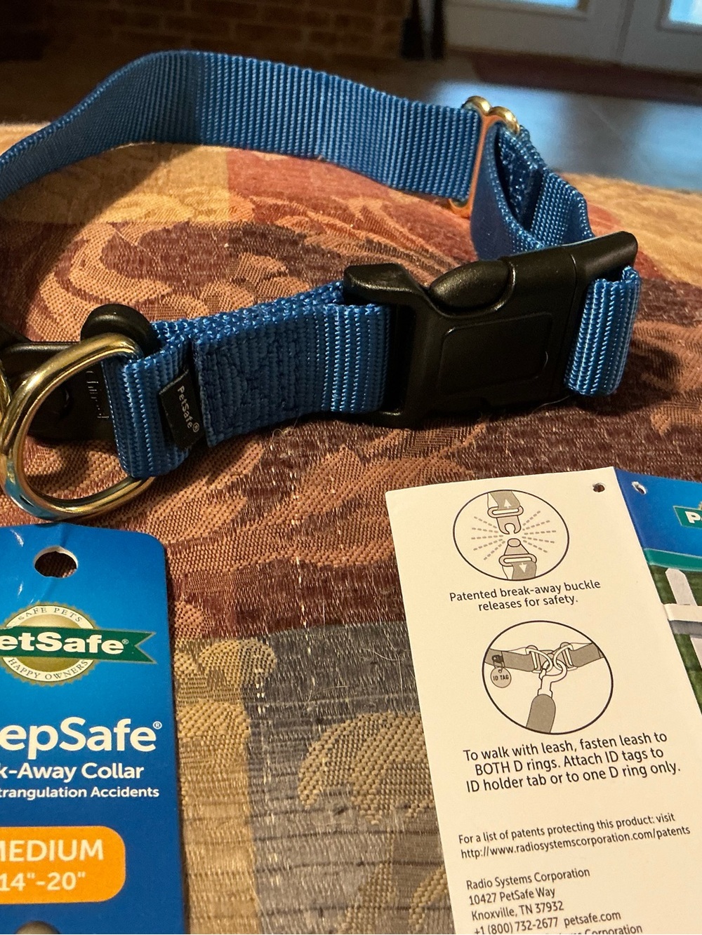 PetSafe Blue Break-Away Dog Collar with Metal D-Ring